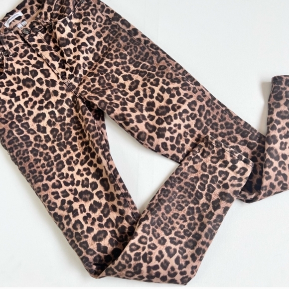 Good American High Rise Leopard Print Jeans Size 27 Size 4 Women’s - Picture 3 of 8